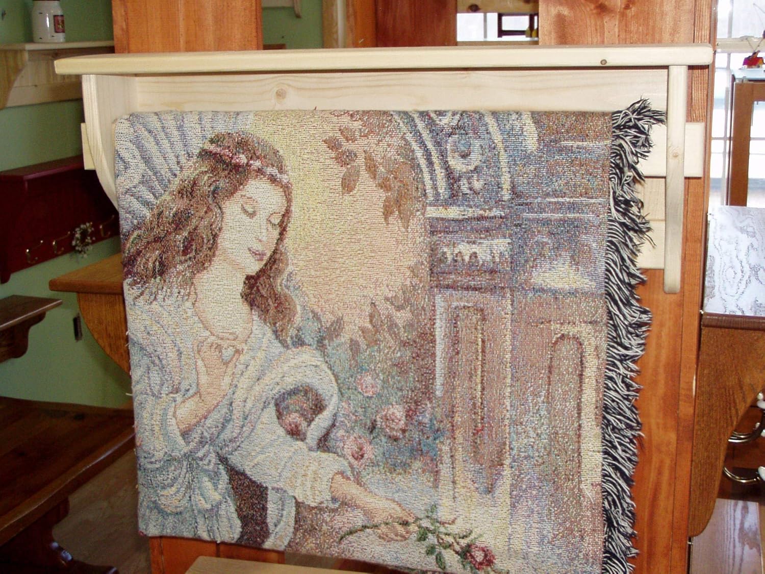 Unfinished Wood Quilt Rack F736862
