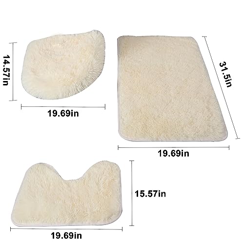 3 Piece Non Slip Soft Absorbent Bathroom Rugs Bath Mat Set P9155