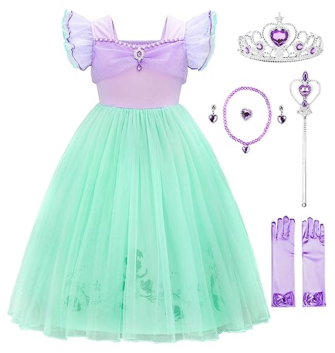 Little Mermaid Costume Princess Dress Outfit Accessories H315