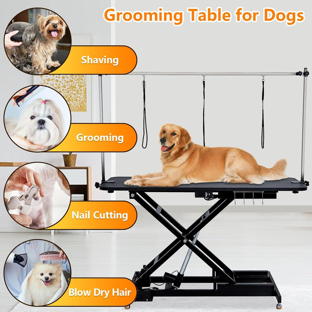 60" Hydraulic Pet Grooming Table Heavy Duty Max Load 350Lbs U14184