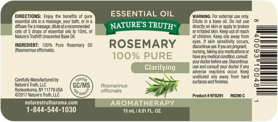 Rosemary Essential Oil, 0.51 Fluid Ounce L3994