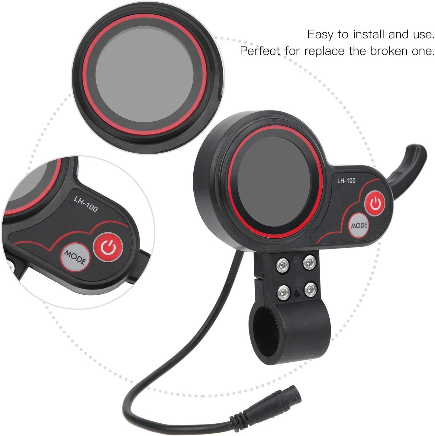 24V 36V LCD Display Thumb Throttle Speedometer for Electric Scooter W940