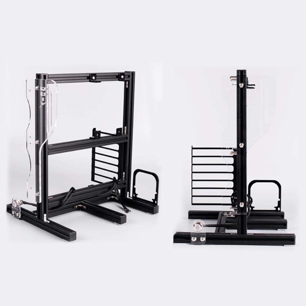 Black Aluminum Alloy Open Air Computer Case R3272