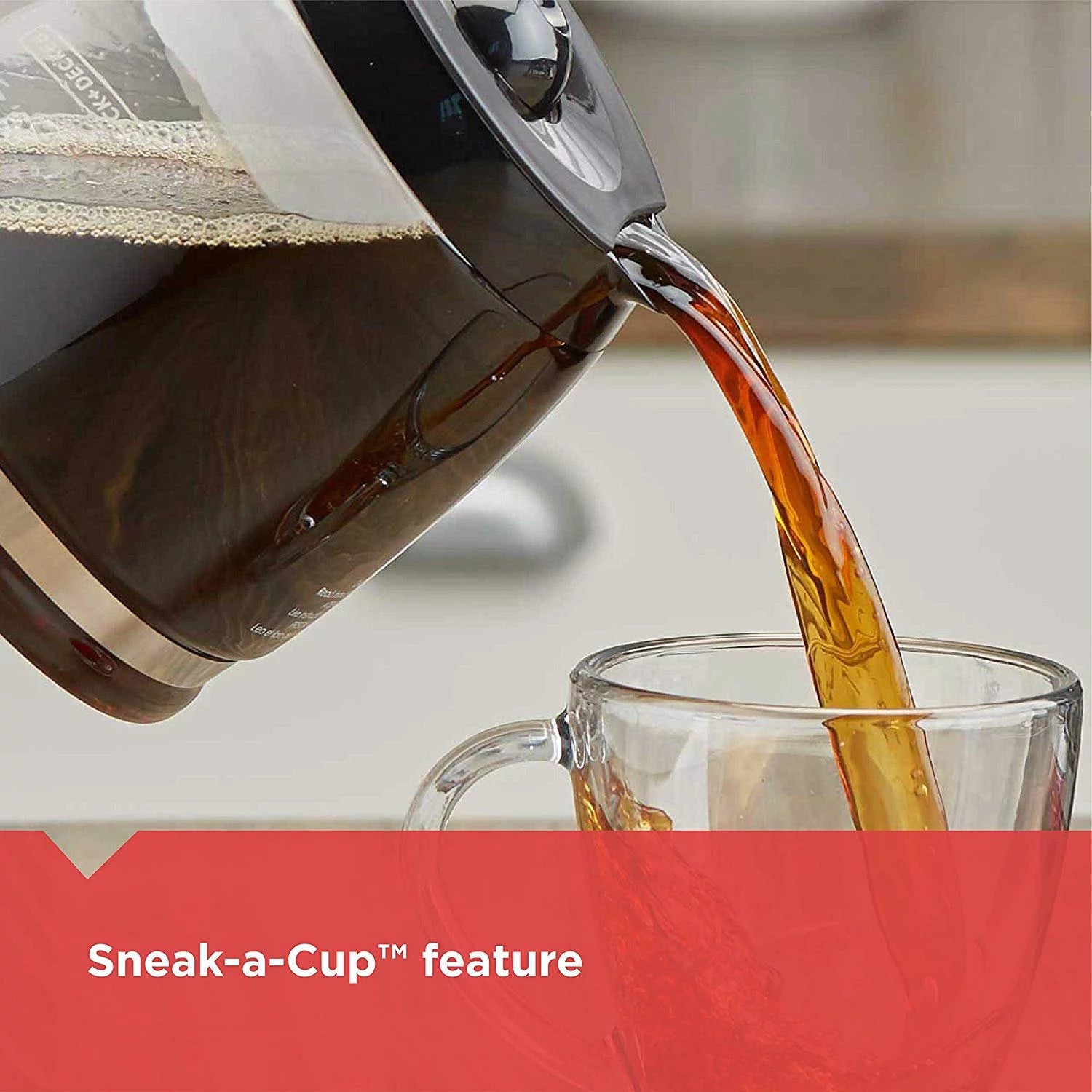 12-Cup Black Glass Carafe Coffee Maker D483