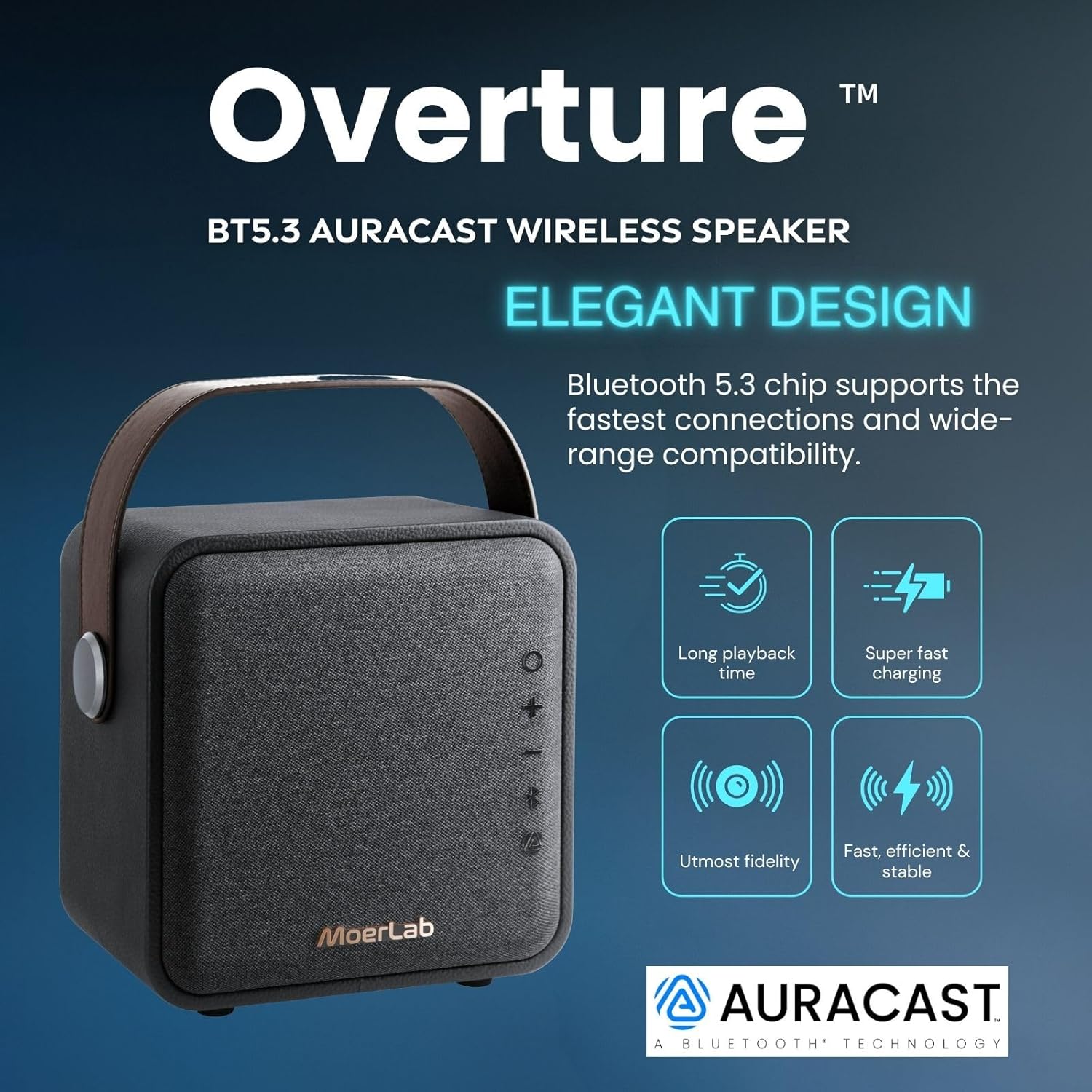 Portable Bluetooth Speaker with 80W Stereo Sound, Deep Bass, 20H Playtime, Bluetooth 5.3 TWS Pairing D951