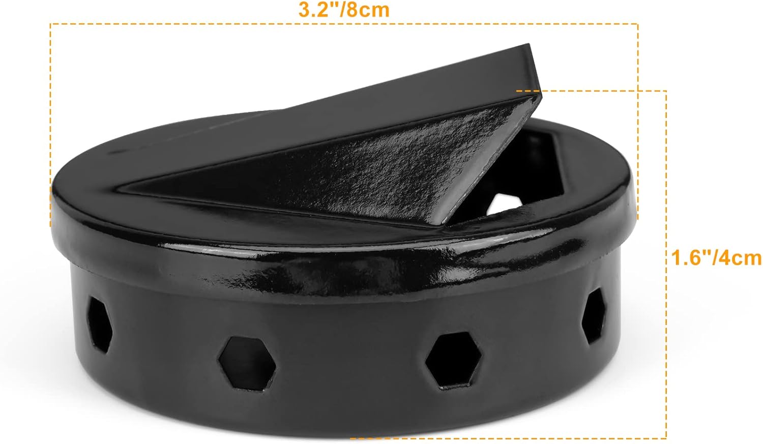 2 Pcs Black Smoker Box with Lid X95235