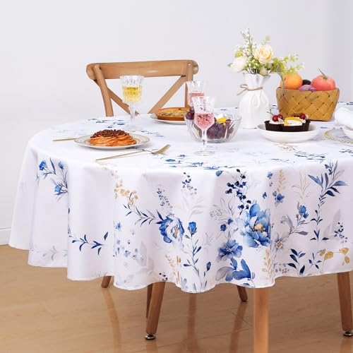 Watercolor Wildflower Waterproof Polyester Tablecloth 60x104 Inch S4560