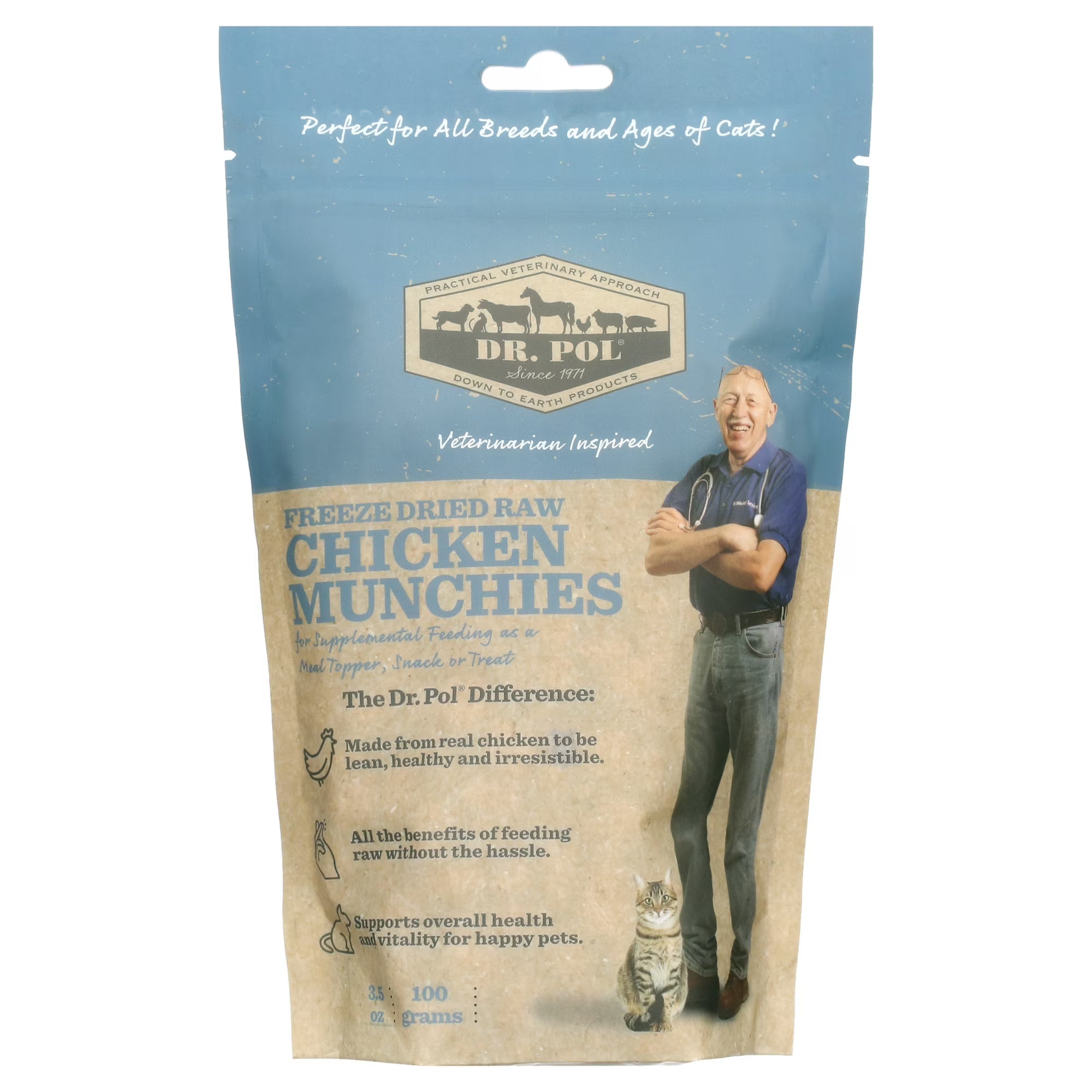 Freeze Dried Chicken Cat Treat and Meal Topper V231