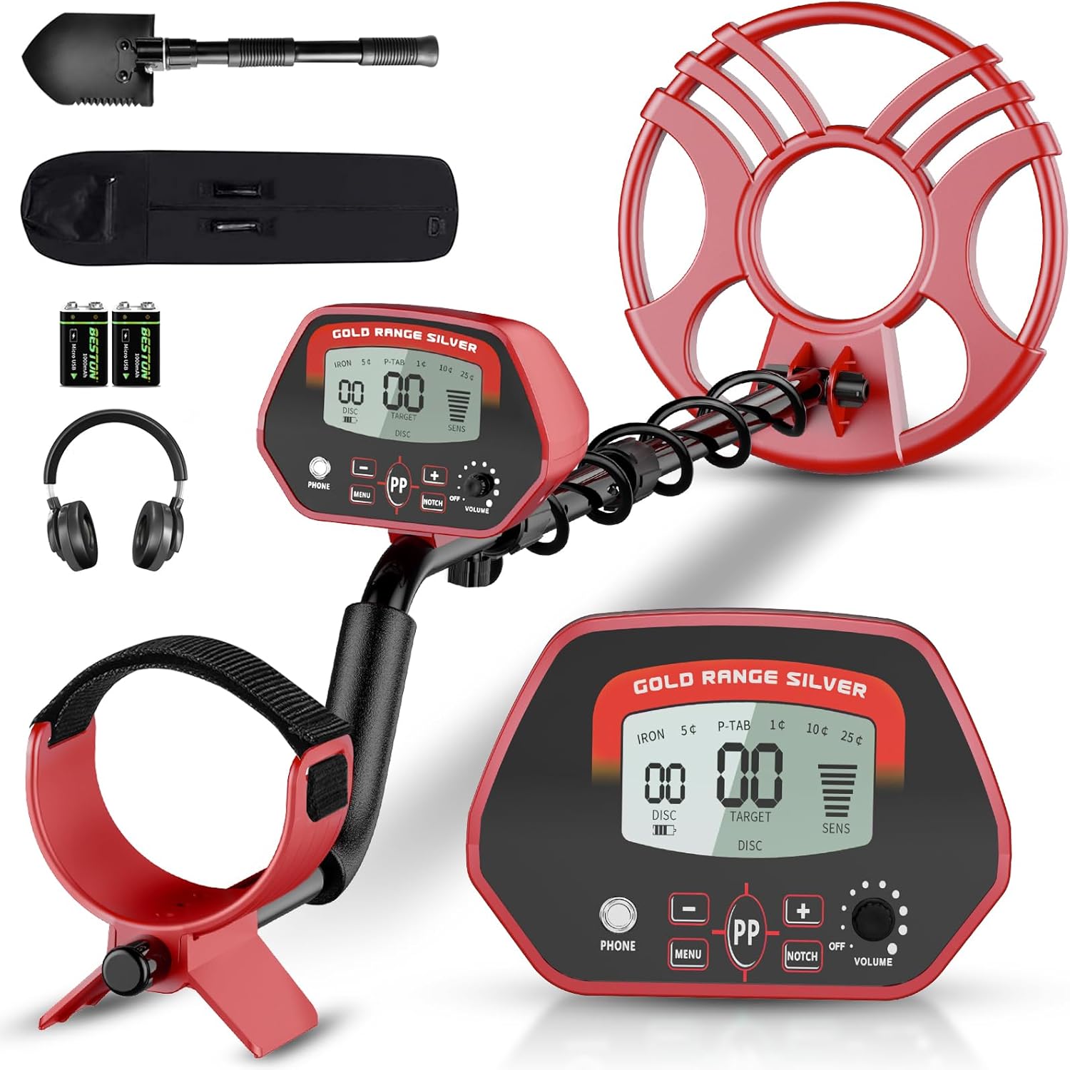 Waterproof Metal Detector with LCD Display and 12" Coil R4755