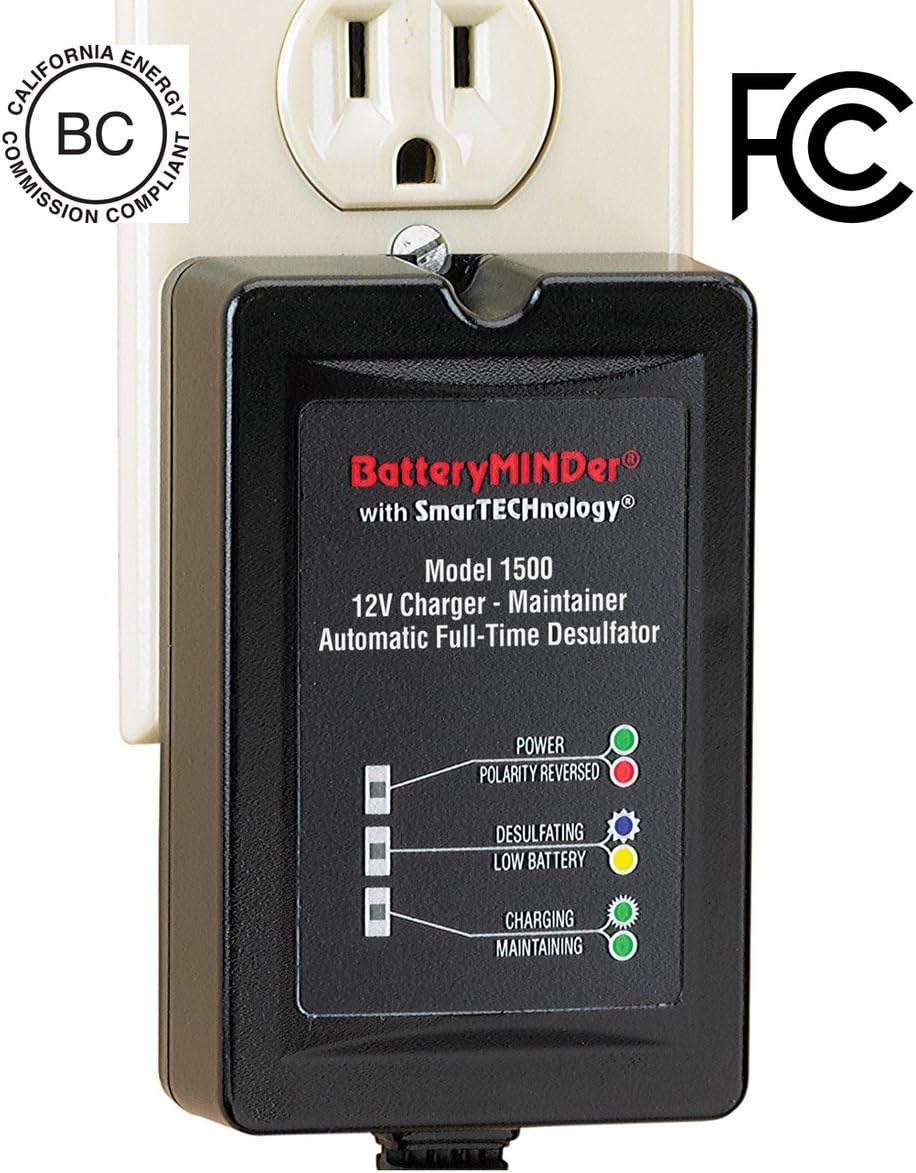 12 Volt 1.5 Amp Battery Charger Maintenance Charger Desulfator R4513