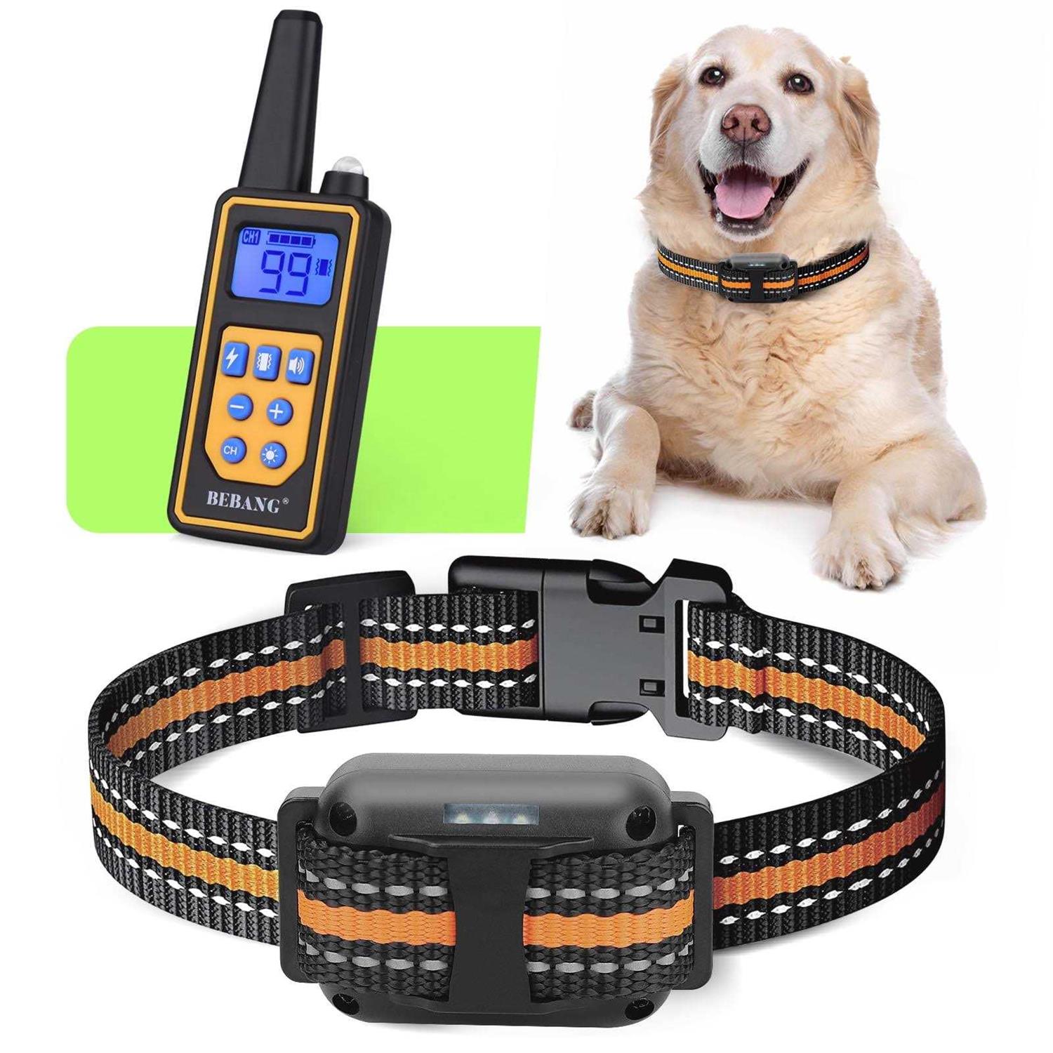 2600FT Dog Training Collar with Remote 3 Modes Beep Vibration Shock A62984