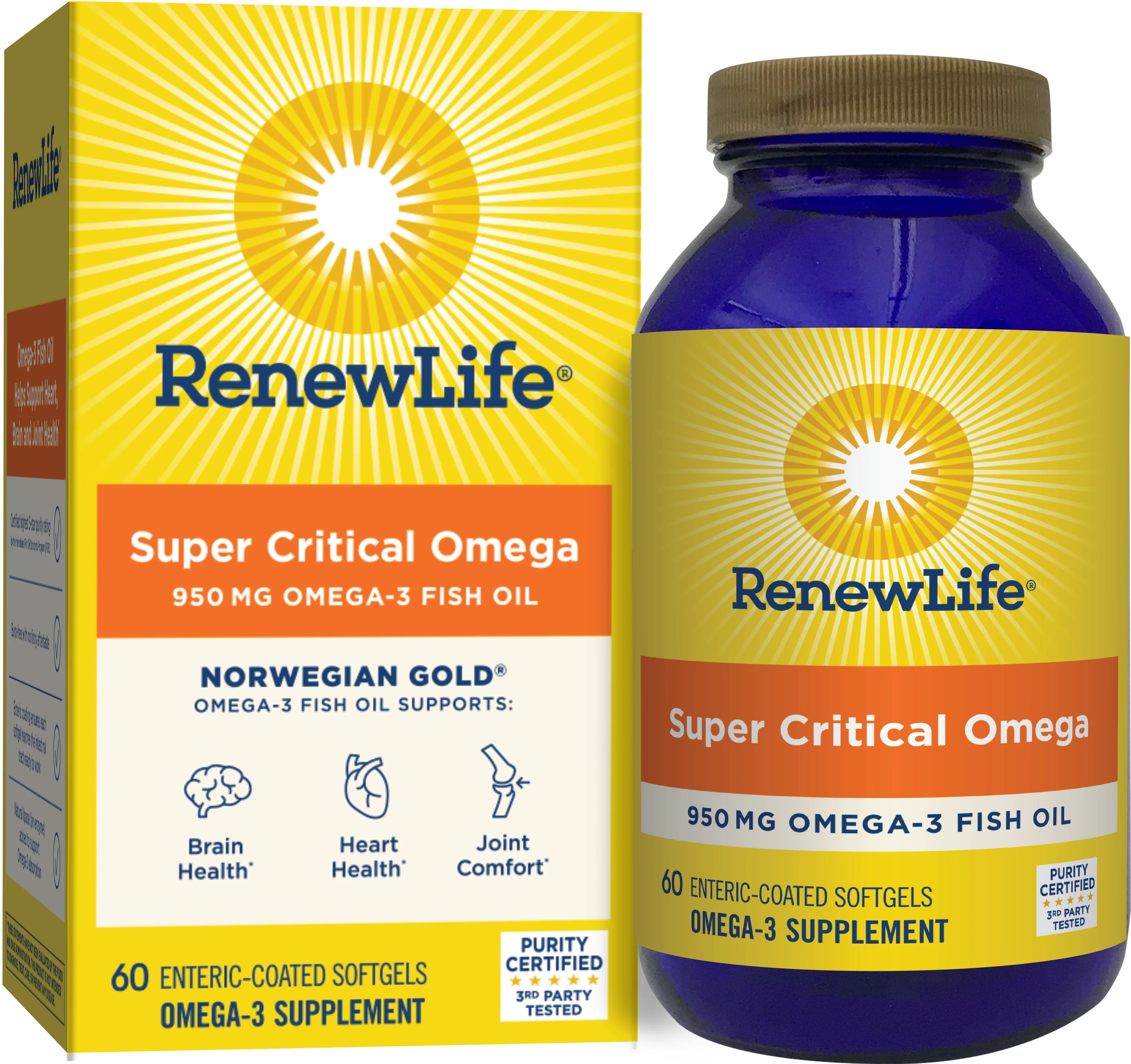 1045 mg Omega 3 Fish Oil Softgels, 60 Count U67764