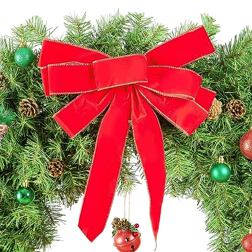 48in Pre-lit Artificial Christmas Wreath with 200 LED Lights S975