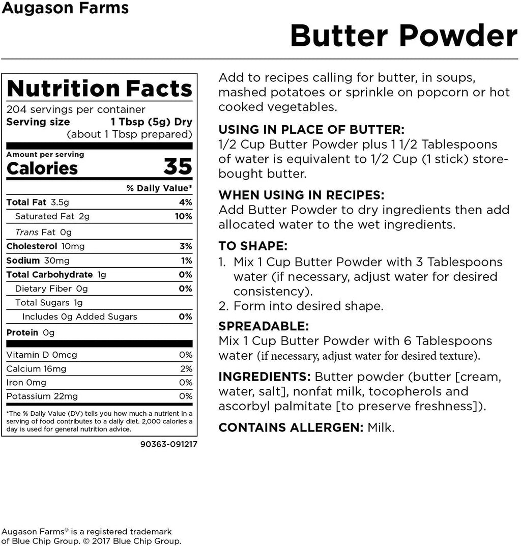 Butter Powder 2 lbs 4 oz No. 10 Can Z849