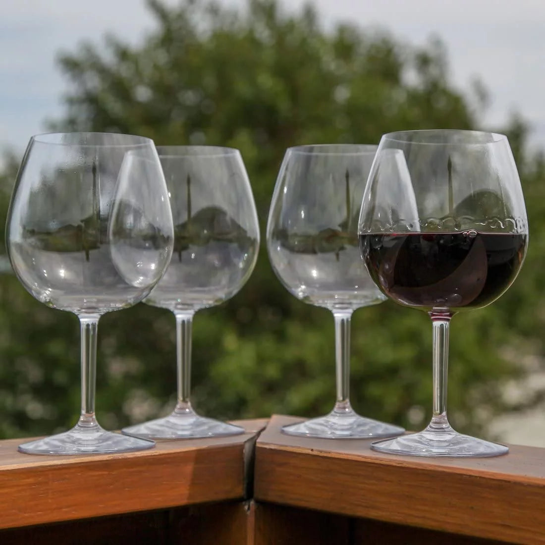 22oz Set of 4 Tritan Plastic Red Wine Glasses V454