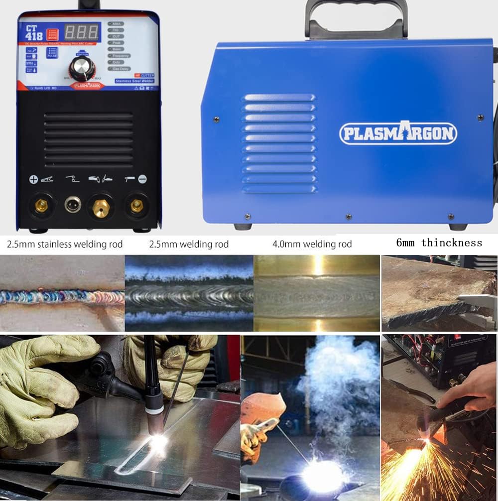 3 in 1 Plasma Cutter TIG Stick Welder, 180A Pulse TIG/Arc Welding, 40A Plasma Cutting, 110/220V Dual Voltage Q81720