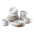 White Round Stoneware 16-Piece Dinnerware Set X19917
