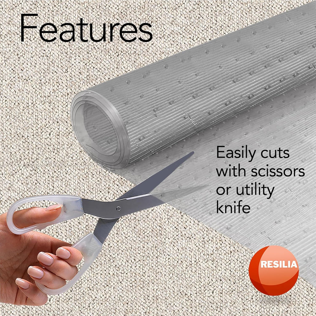 Clear Vinyl Plastic Floor Runner, 27 Inches Wide x 12 Feet Long B474708