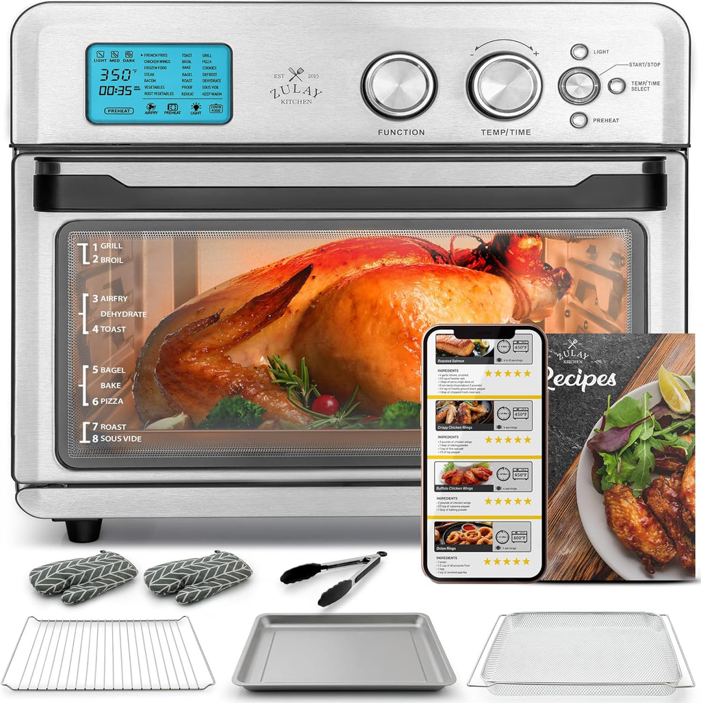 26.4Qt Stainless Steel Air Fryer Toaster Oven Combo O98909