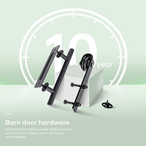Double 18 x 84 inch Glass Barn Doors with Hardware Kit A557285