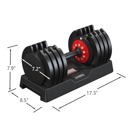 Adjustable Dumbbells 5LB to 110LB 5 in1 25/55LB Dumbbell Set with Anti-Slip Metal Handle T90783