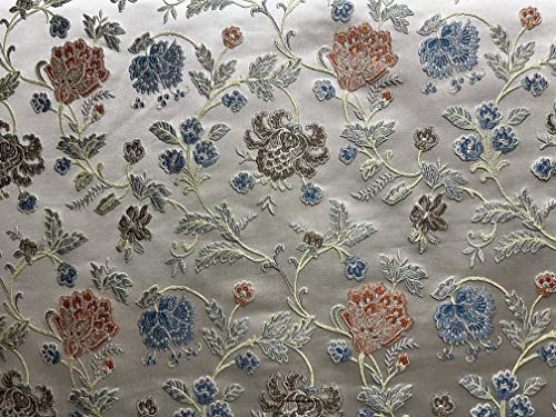 Red Woven Jacquard Floral Heavy Furnishing Fabric 54 inches F26861