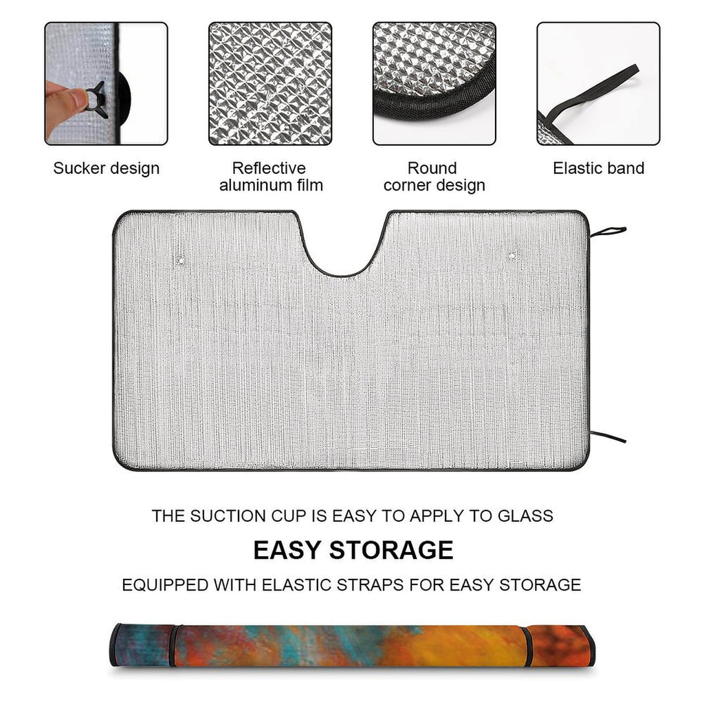Rod Wave Car Windshield Sunshade Accessories Umbrella Foldable Reflective Sun Visor Front Window Cover Protector C40773