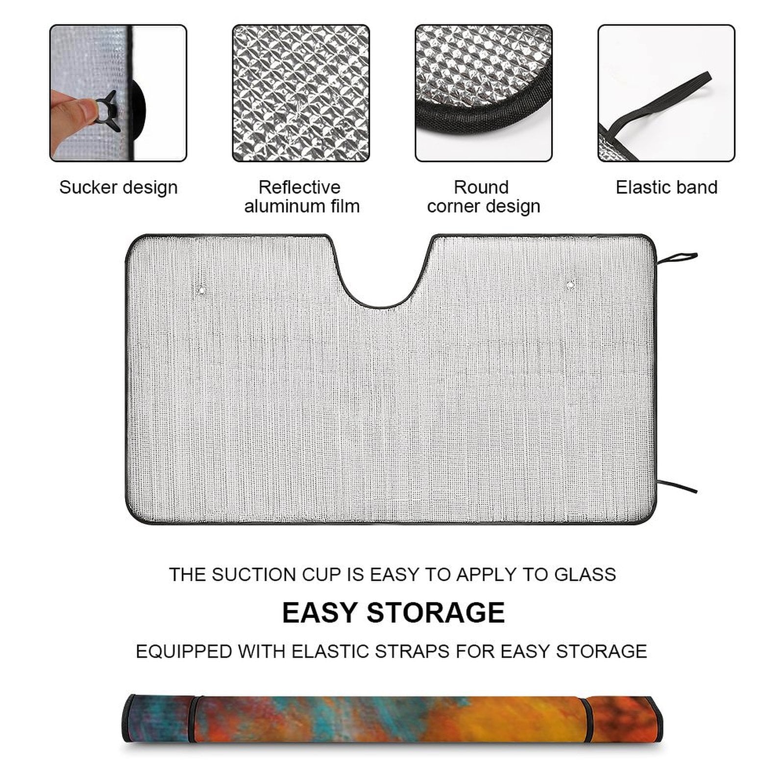 Rod Wave Car Windshield Sunshade Accessories Umbrella Foldable Reflective Sun Visor Front Window Cover Protector C40773