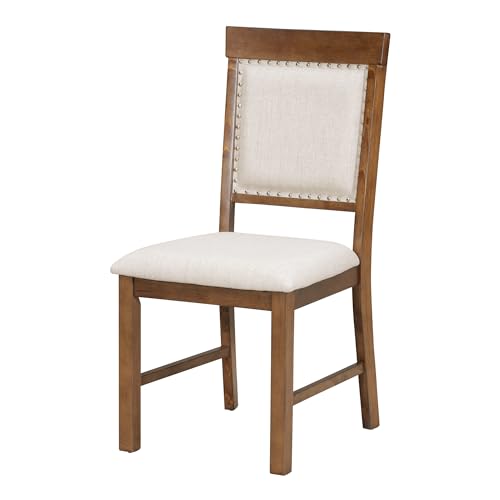 5-Piece Rectangular Counter Height Wood Dining Table Set with 4 Upholstered Chairs O370