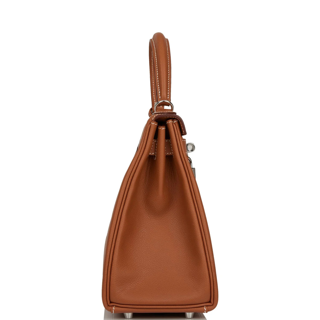 Gold Evercolor Palladium Hardware Kelly Retourne 28 Bag O5186