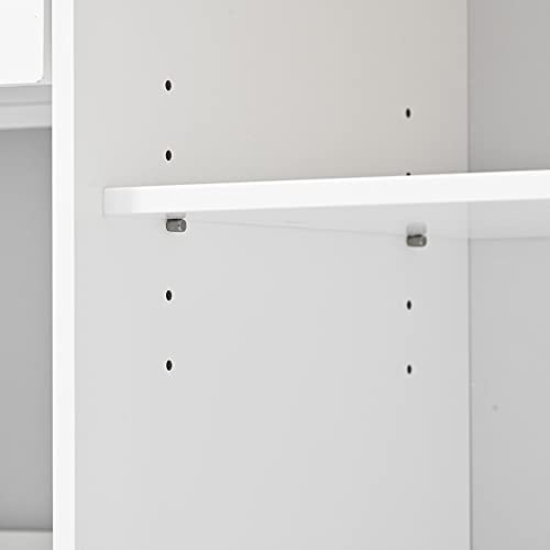 Kitchen Island Cart on Wheels with Storage, Rubberwood Top E22926