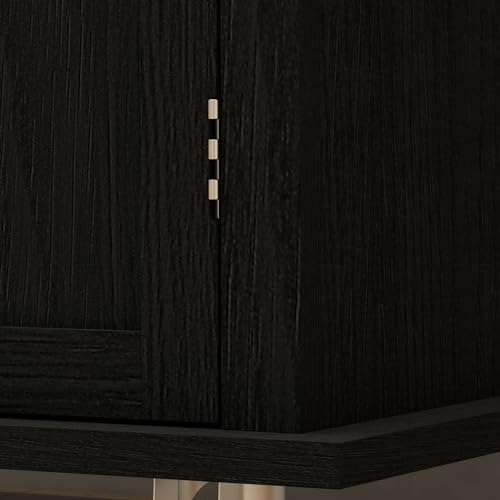 Navy Blue Kitchen Island on Wheels with Rubberwood Top Y70337