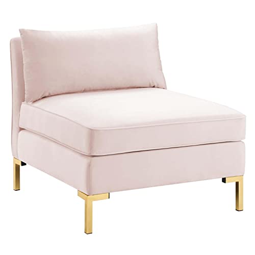 Pink Performance Velvet 5 Piece L-Shape Sectional Sofa C127