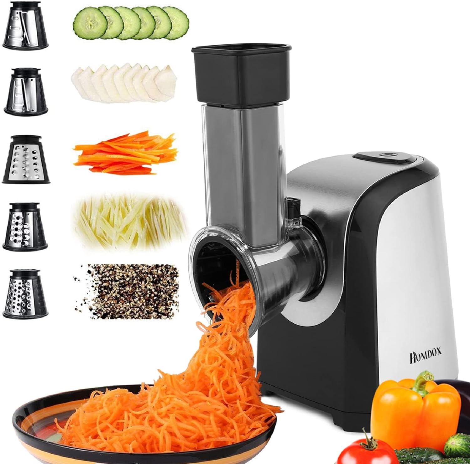 150W Electric Cheese Grater with 5 Attachments U7953