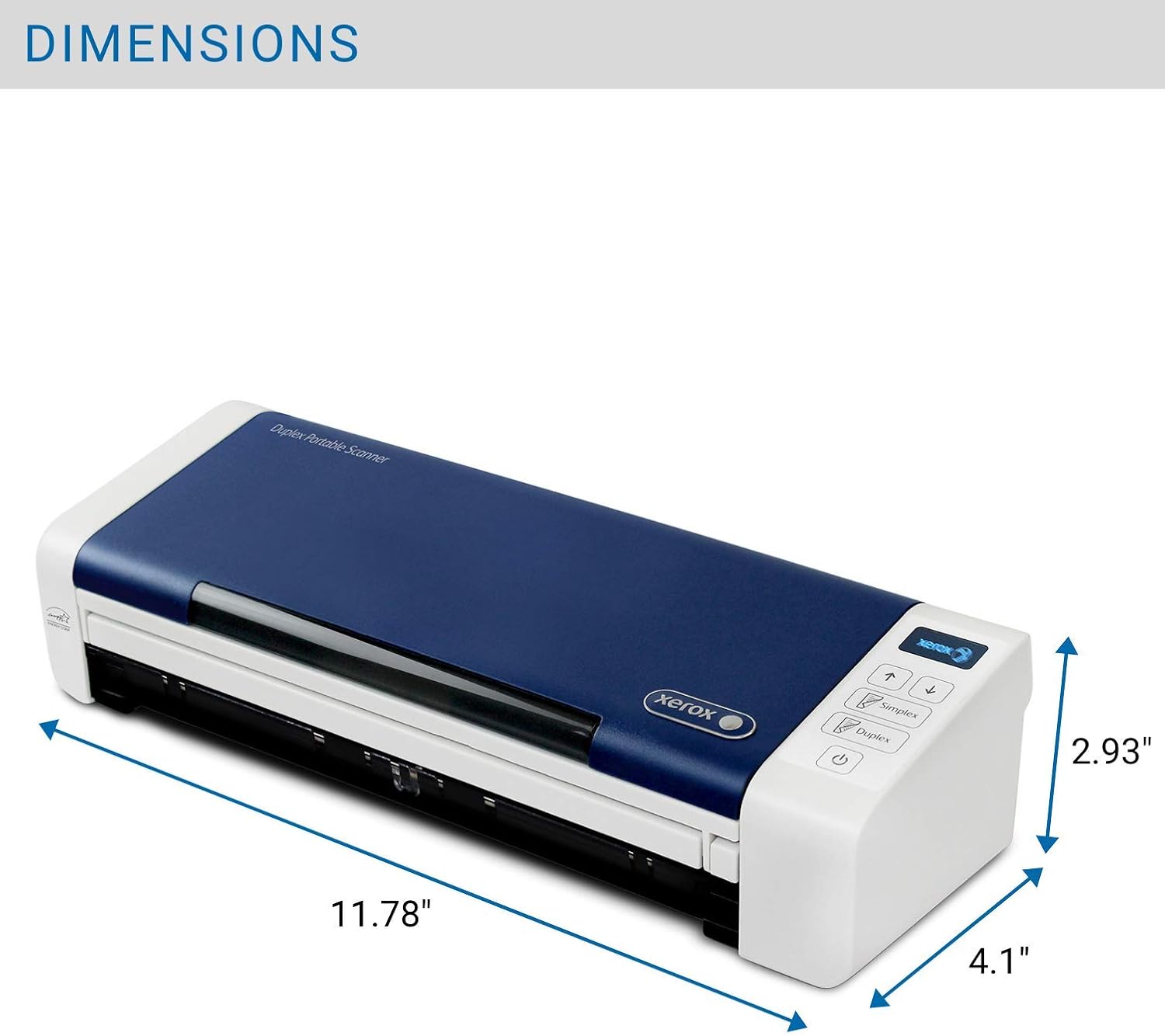 Blue & White Duplex Portable Document Scanner I946