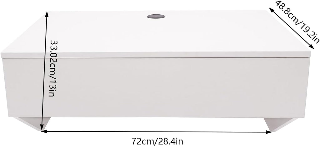 White 28.4x19.2x13in Wall Mounted Desk with Pull Out Drawer N167142