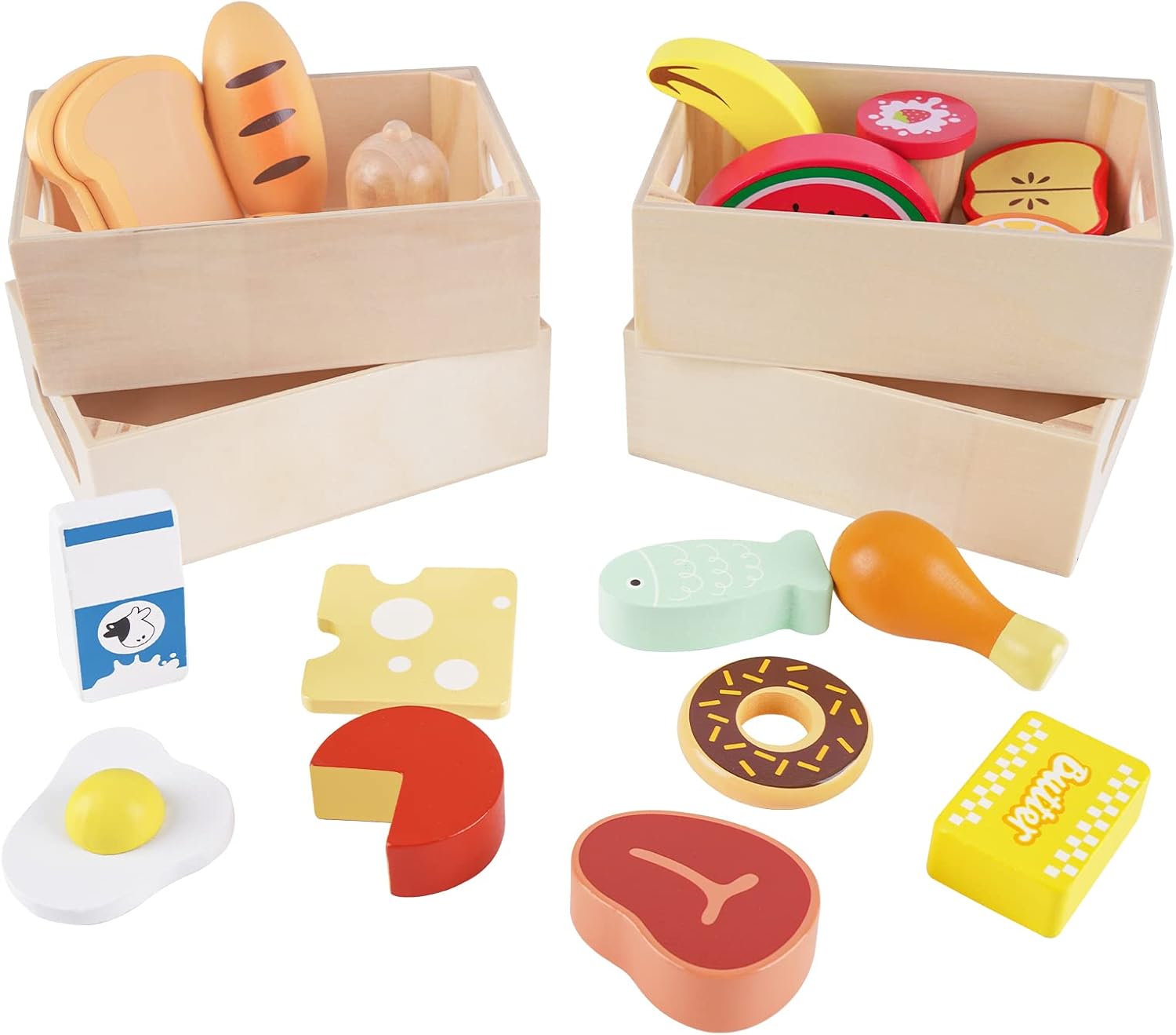 Wooden Play Food Sets for Toddlers E38265