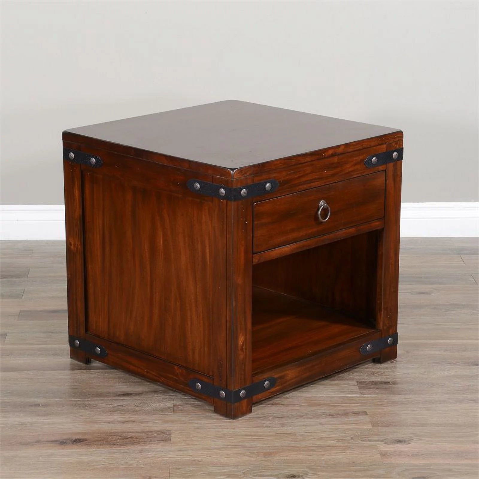 Dark Chocolate Wood End Table Set of 2 V797
