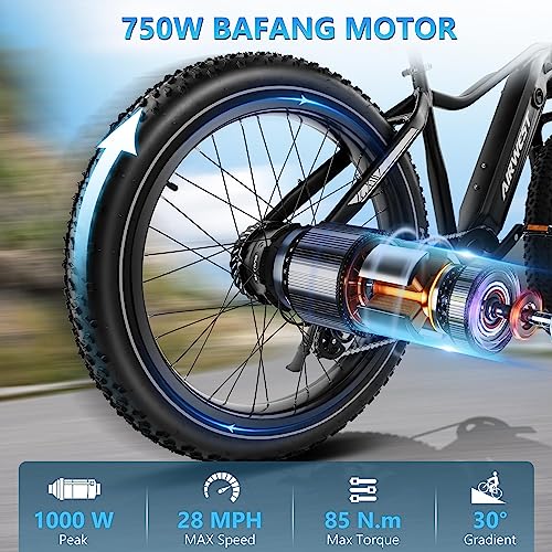 1000W BAFANG Motor 48V 15Ah LG Battery 26" x4.0 Fat Tire Electric Bicycle with Hydraulic Disc Brakes A7168
