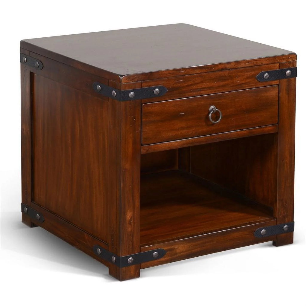 Dark Chocolate Wood End Table Set of 2 V797