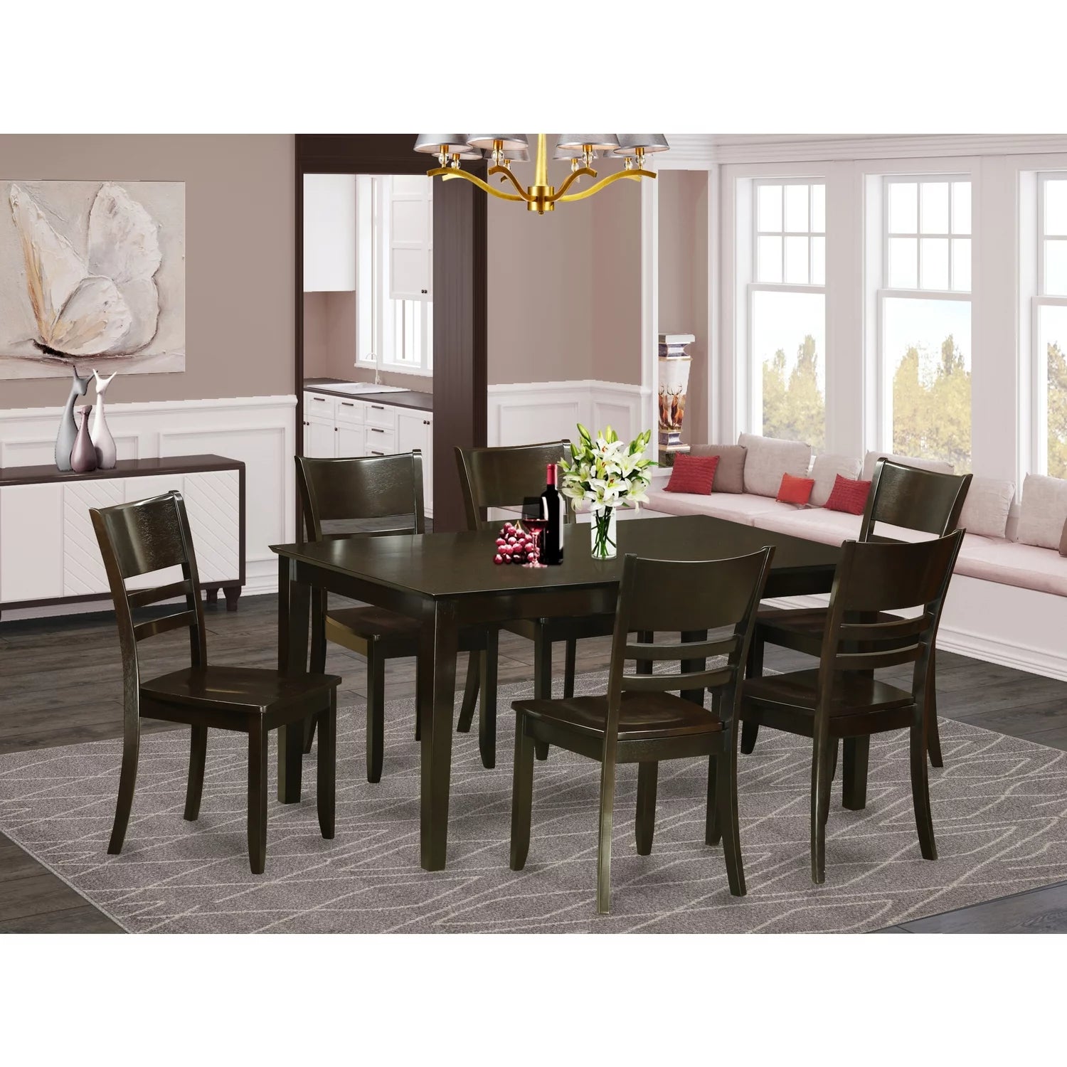 7 Piece Dining Table and 6 Chairs W146897