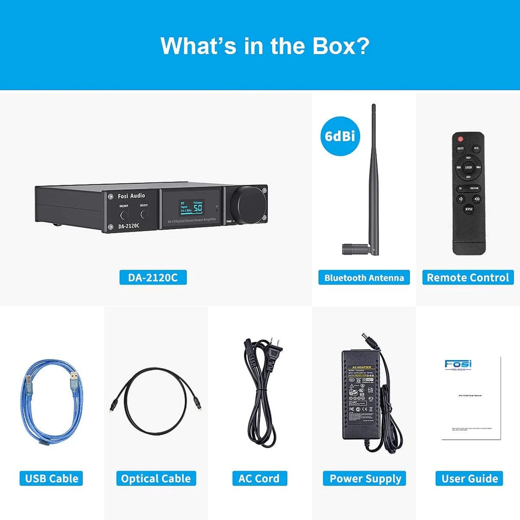 240W Bluetooth 5.0 Stereo Audio DAC Amplifier J2559