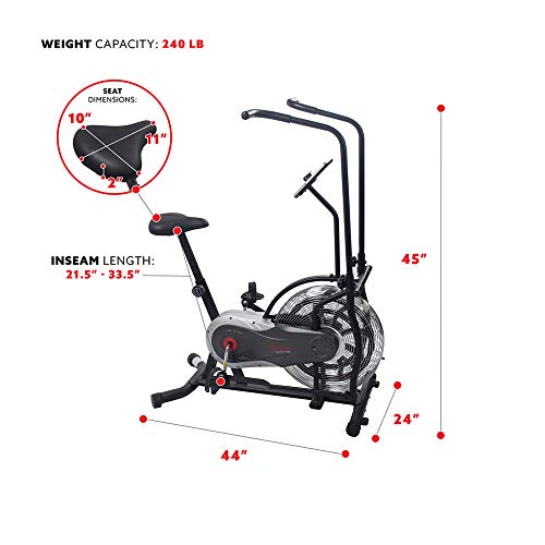 Air Bike Fan Exercise Bike with Digital Monitor and Adjustable Seat M773556