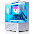 White Desktop PC AMD Ryzen 7-5700G 8 core 3.9GHz 16G DDR4 RAM 512GB NVME SSD Tower Computer with Power Supply 400W J903373
