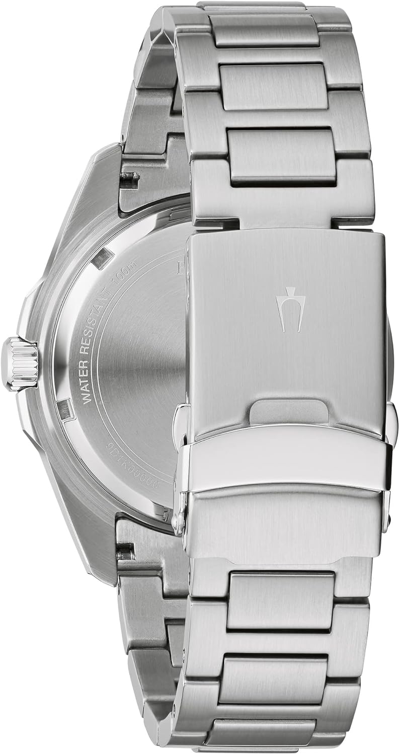 Stainless Steel Quartz Watch with Black Dial J39336