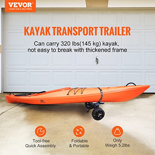 Foldable Aluminum Kayak Cart with 10'' Solid Tires T915