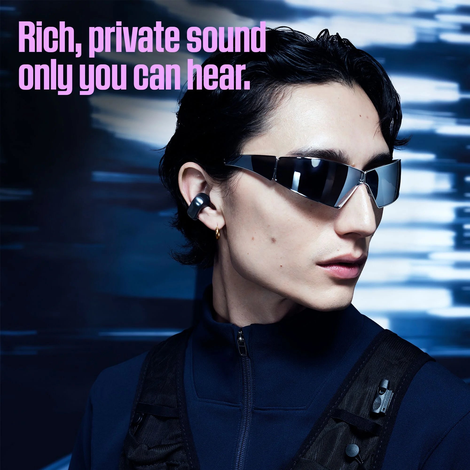 Black Open Ear Bluetooth Wireless Earbuds with Charging Case B5715