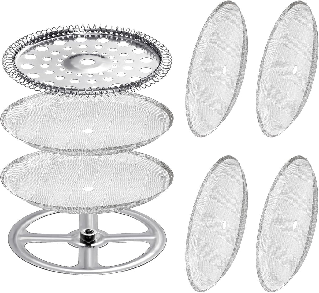 8 Pieces Stainless Steel Mesh French Press Filter Replacement Parts L747
