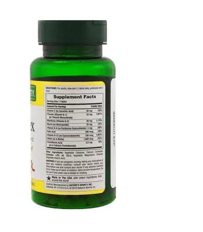 B-Complex With Folic Acid Plus Vitamin C Tablets 125 ea (Pack of 2) R83882