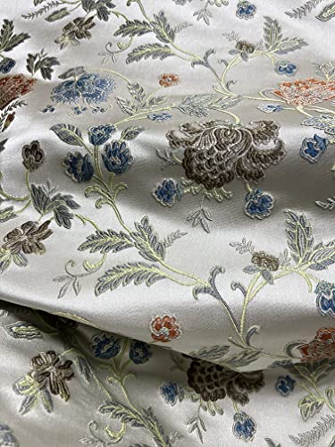Red Woven Jacquard Floral Heavy Furnishing Fabric 54 inches F26861